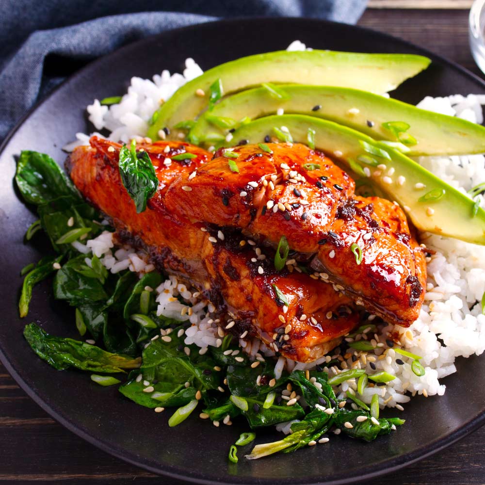 2 Glazed Norwegian Salmon Portions | Soy & Ginger | 350g Pack
