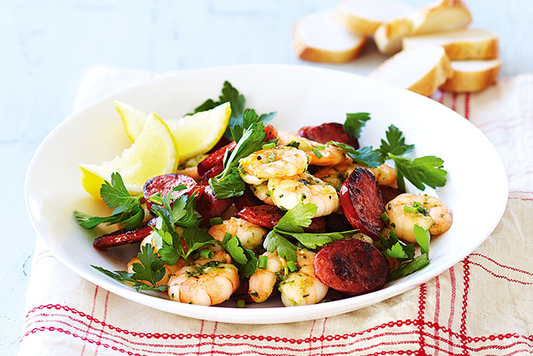 Garlic & Chorizo Prawns