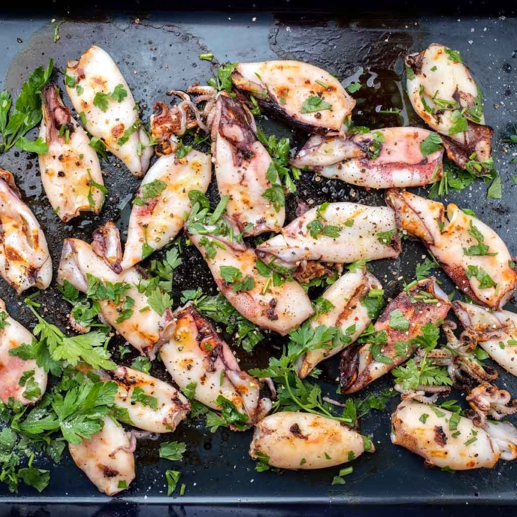 Cleaned Calamari Tubes & Tentacles | 1Kg